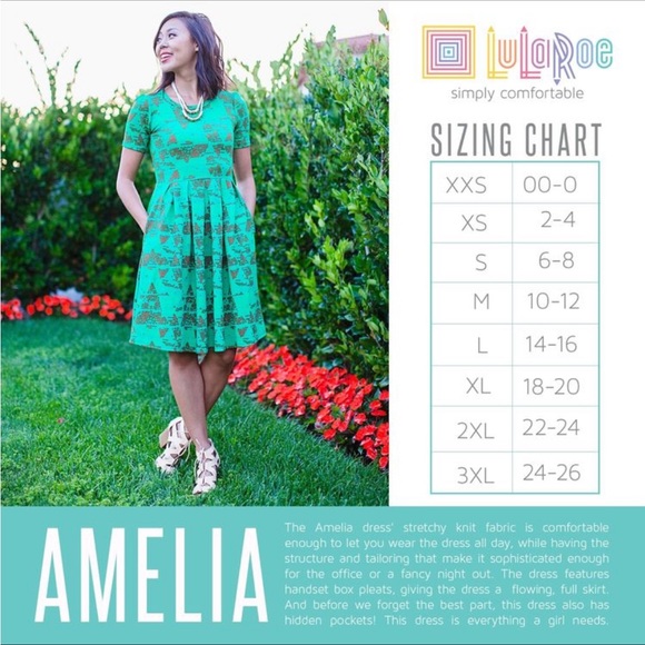 NWT LuLaRoe Amelia Dress Fun Pattern Women’s Size L - Picture 11 of 11